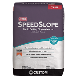 CUSTOM® SpeedSlope® – Rapid Setting Sloping Mortar